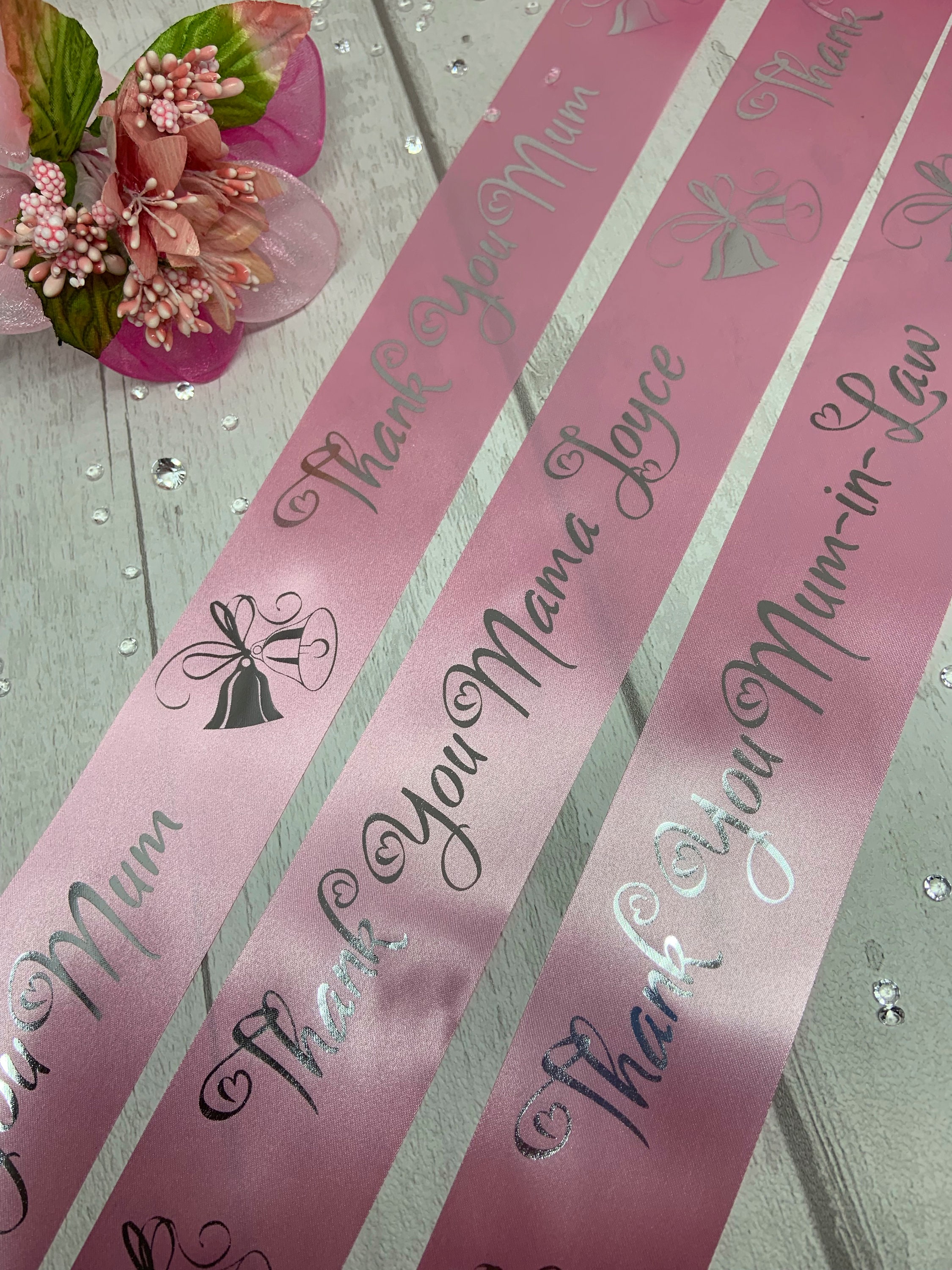 Personalised WEDDING ANNIVERSARY Ribbon Customised for Silver, Ruby ...