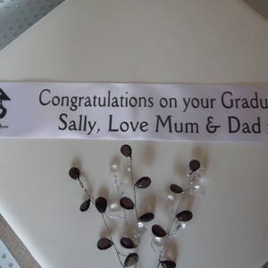 GRADUATION ribbon banner personalised, Custom Graduation Ribbon, University Graduation, Graduation Party, Graduation Cake, Graduation Gift
