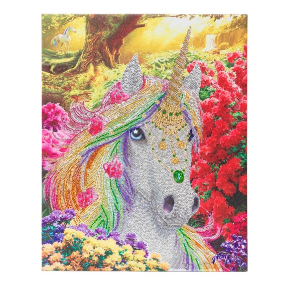 Crystal Art D.I.Y Picture Kit, Unicorn Forest by Craft Buddy FREE