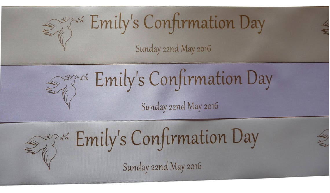 Christening Ribbon Personalised, Can Also Be Customised for Baptism ...