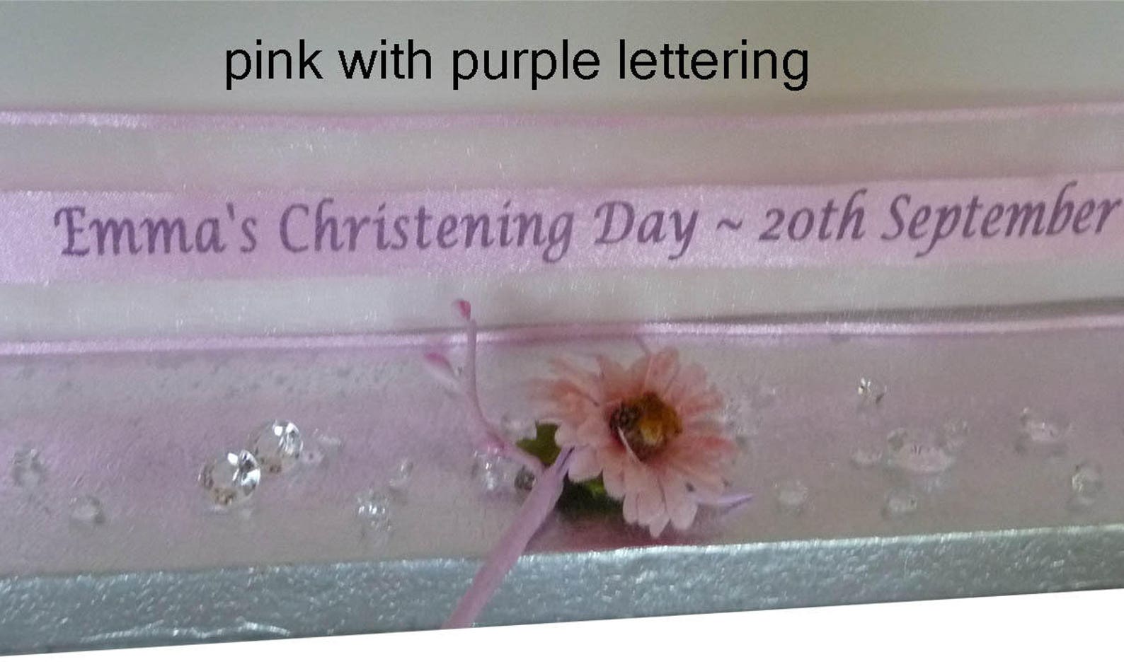 Christening Ribbon Personalised Organza & Satin, First Holy Communion ...