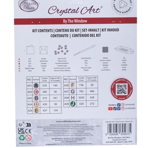 Puede incluir: Empaque del kit Crystal Art, con el logotipo de la marca y detalles del producto. El kit incluye cristales, un l&aacute;piz y una bandeja. El empaque enumera el contenido del kit en varios idiomas e incluye un c&oacute;digo QR.