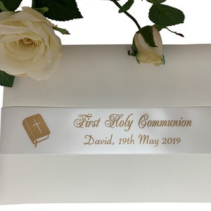 Christening Ribbon Personalised, Can Also Be Customised for Baptism ...