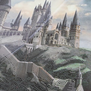 Harry Potter Hogwarts Castle Crystal Art DIY picture kit ready to hang once complete, by Craft Buddy, 40 x 50 cm, like Diamond Painting image 6