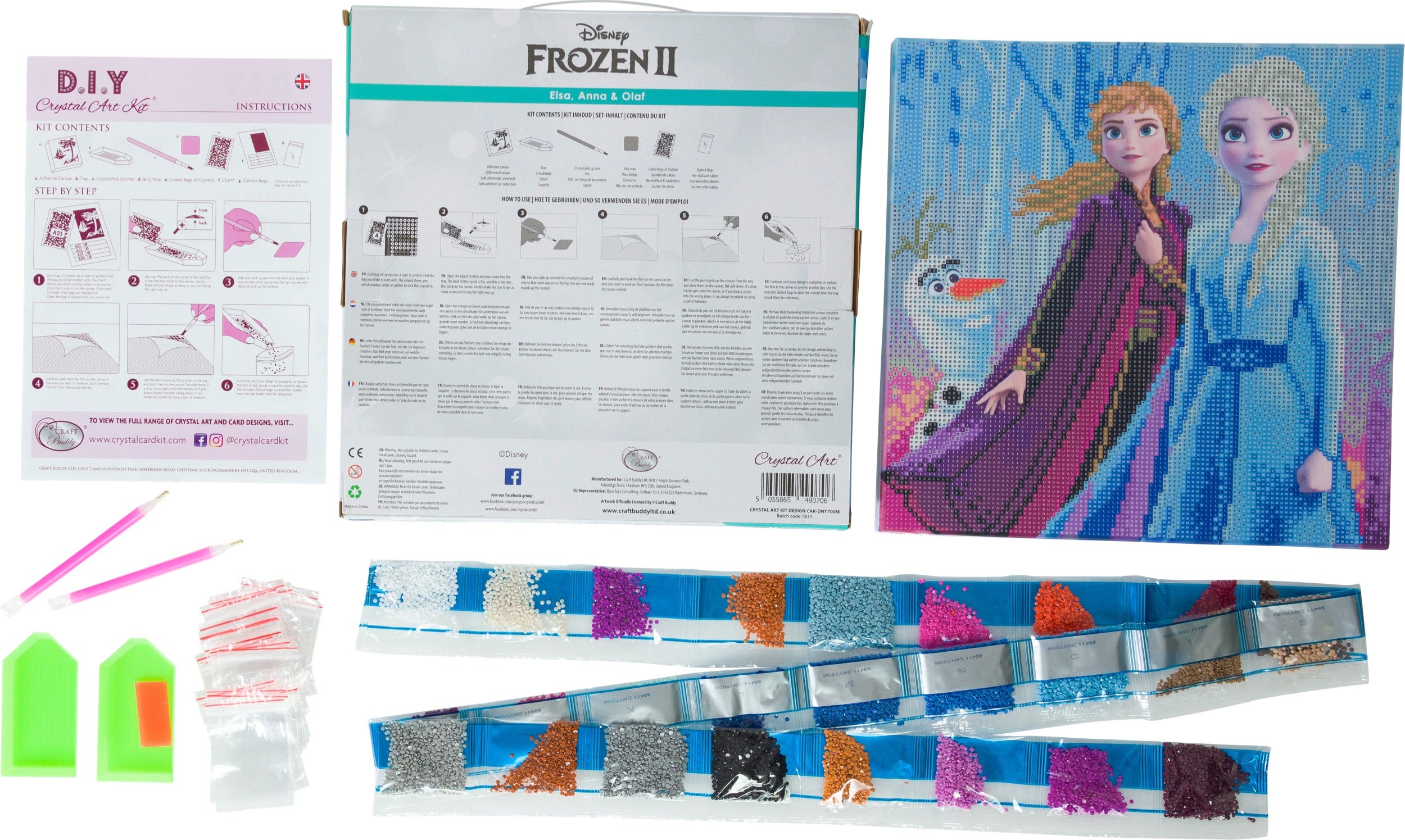 Etsy to Once Painting Kit Diamond Frozen - Buddy, Picture 30 30 & Hang Elsa Crystal Like Art Anna Craft Olaf DIY Disney Ready Complete, Cm X by