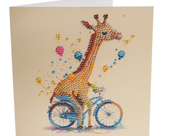 Craft Buddy Cute BABY GIRAFFE Crystal Art DIY greeting Card or picture kit, Personalised free if giving as a gift ideal for adult or child