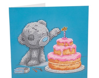 Tarjeta de cumpleaños "Me to You" de arte en cristal, hecha a mano por Craft Buddy. Personalización gratuita si se regala.
