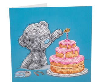 Me to You Crystal Art D.I.Y Happy Birthday card by Craft Buddy, Personalised free if giving as a gift