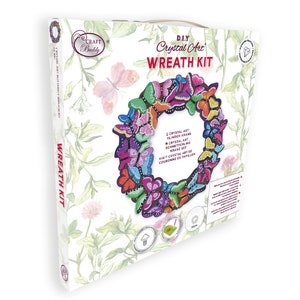 Crystal Art D.I.Y BUTTERFLY WREATH mounted on MDF ready to hang, by Craft Buddy 30cm image 2