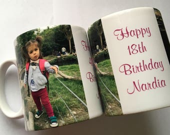 Personalised  Mug, photograph, Custom mug , Commemorative mug, Customised DIY mug Mug for Teacher, Christmas Mug, Gift for him Gift for her