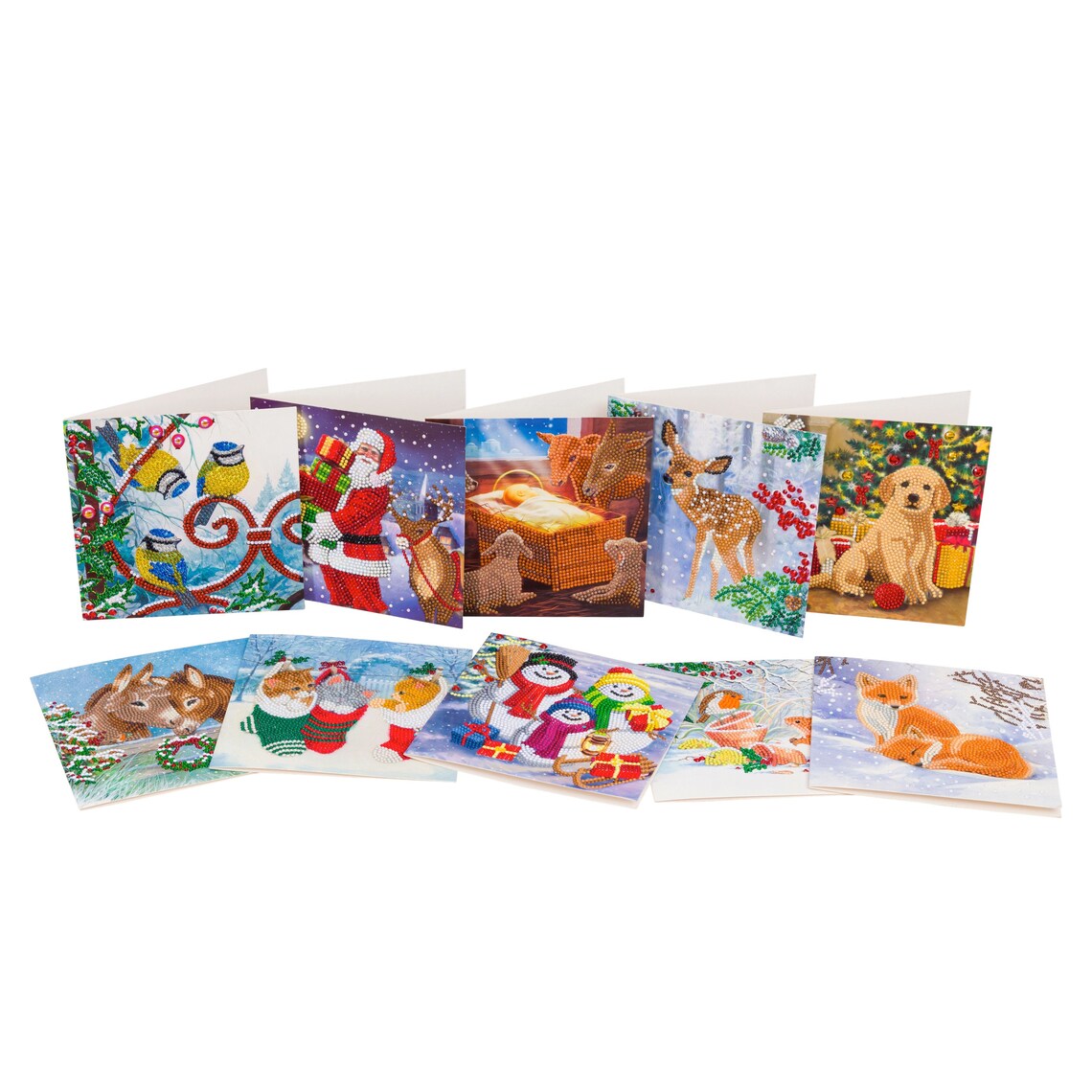 Crystal Art D.I.Y CHRISTMAS Card Kit FROSTED FEATHERS by Craft Etsy UK