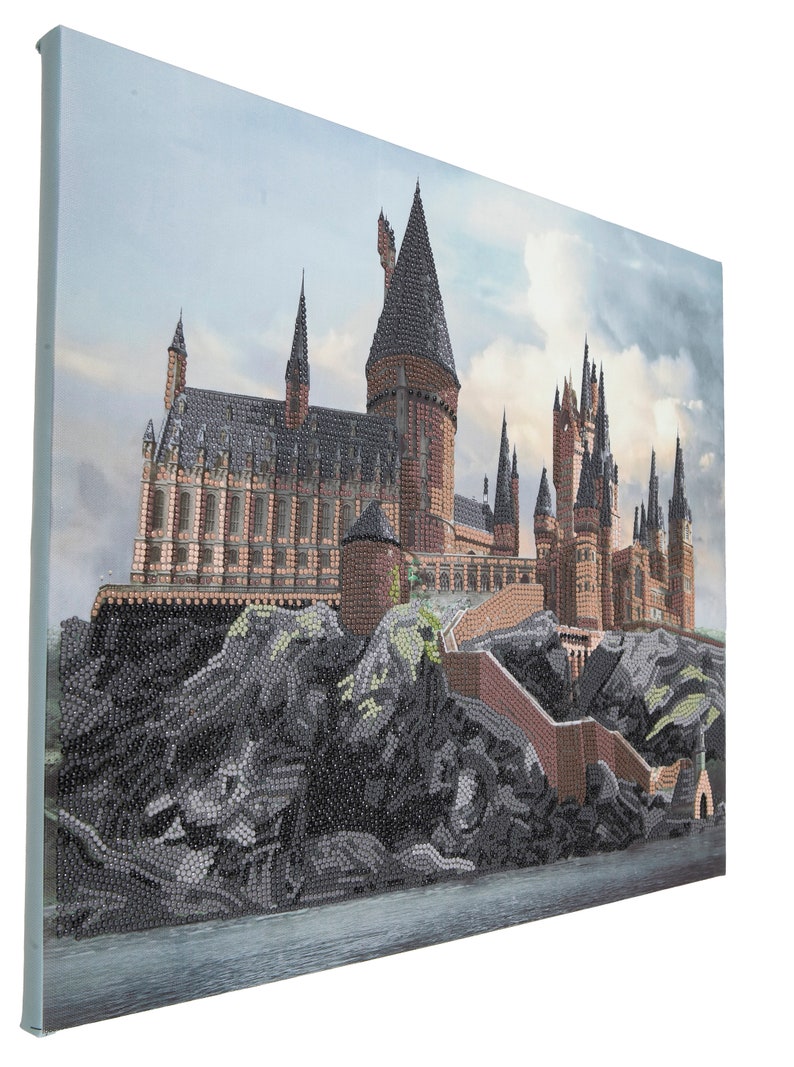 Harry Potter Hogwarts Castle Crystal Art DIY picture kit ready to hang once complete, by Craft Buddy, 40 x 50 cm, like Diamond Painting image 5