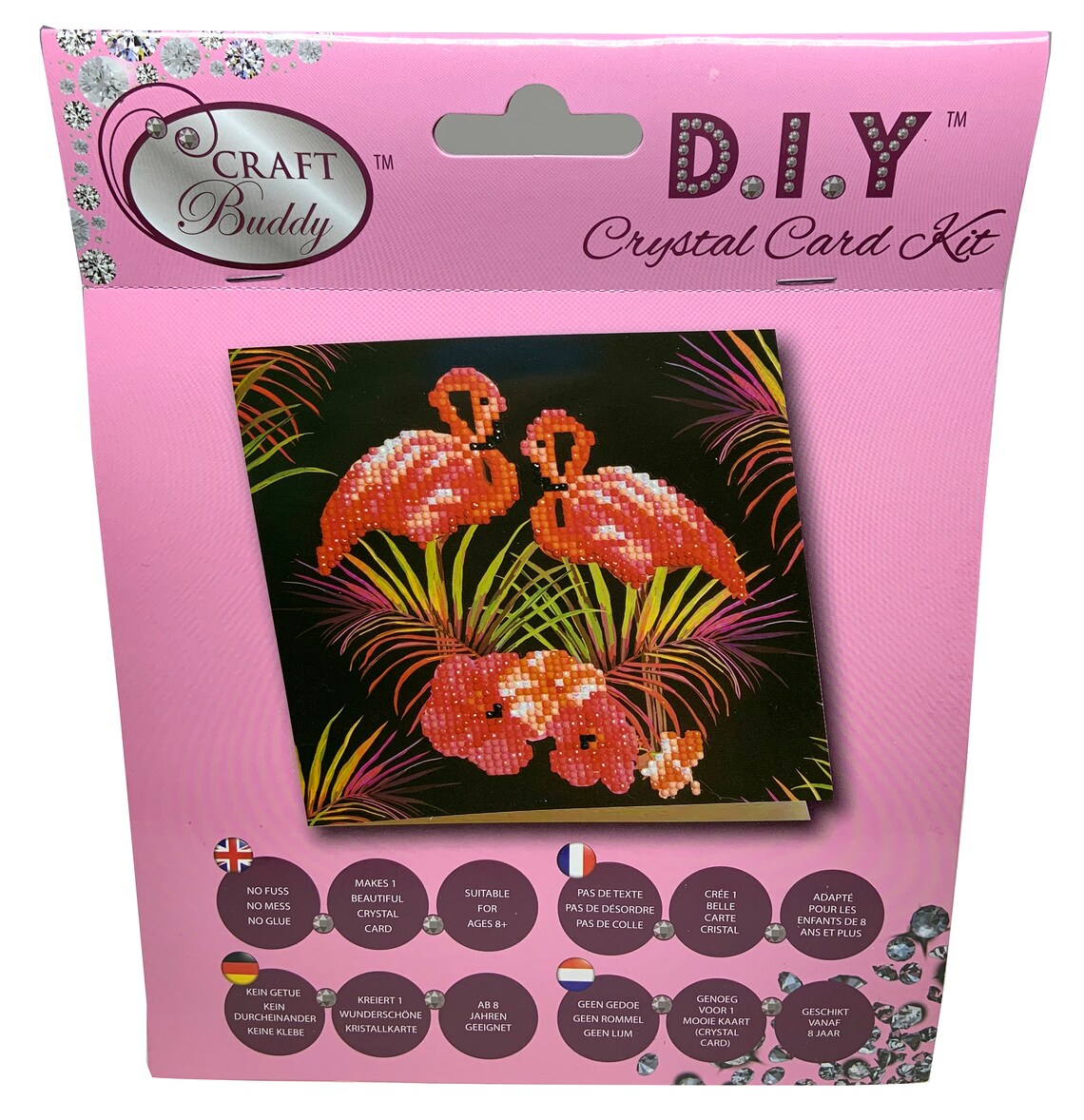 Craft Buddy Crystal Art DIY Greeting Card or Picture Kit Pink Etsy