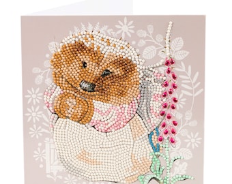 Mrs Tiggy-winkle DIY crystal art greeting Card or picture kit by Craft Buddy Peter Rabbit Collection Personalised free