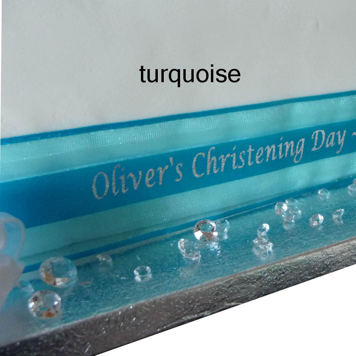Christening Ribbon Personalised Organza & Satin, First Holy Communion ...