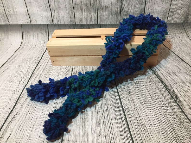 Loopy Scarf Blue /& Green