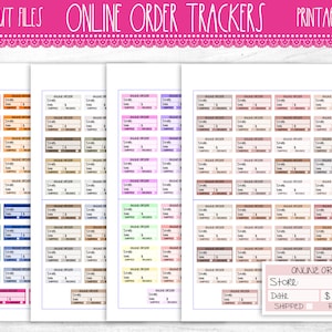 Online bestellingtrackers | Online bestellingen | Functioneel | Afdrukbare plannerstickers | Afdrukbare planners | Bestanden knippen | Functionele afdrukbare items