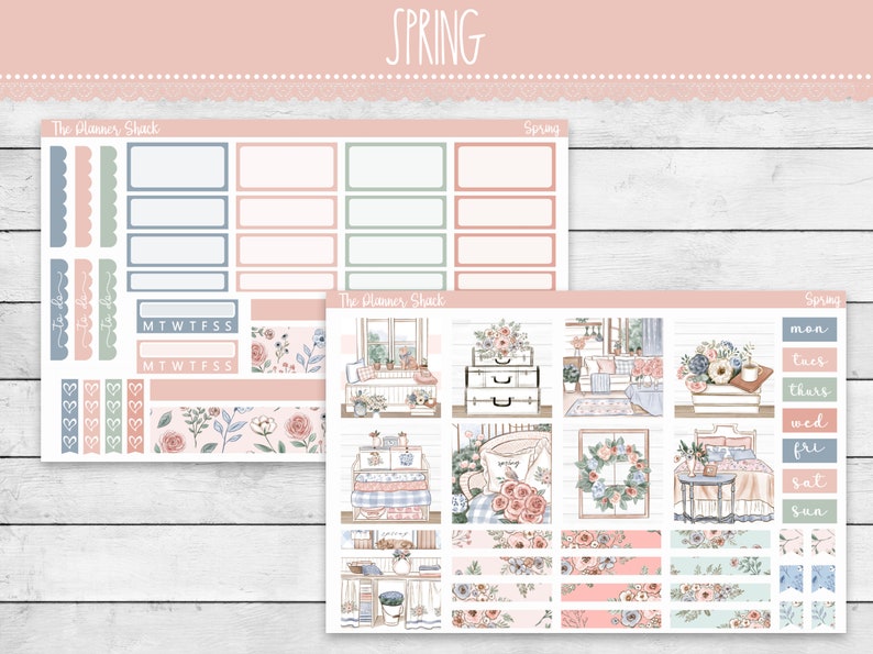 Printable Hobonichi COUSIN Weekly | Country Living | Spring Weekly | Printable Planner Stickers | Printable Stickers | Hobonichi Cousin image 2