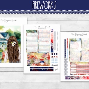 A5 Daily Duo Notes Pages | Dashboard | Fireworks | 4th Of July Notes Pages | Printable Planner Stickers | Notes Pages | Printable Stickers