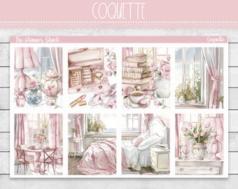 Printable Coquette Weekly | Erin Condren | Vertical Weekly | Coquette Weekly | Floral | Printable Planner Stickers | Printable Weekly