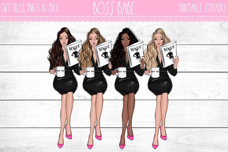 Work Weekly Printable planner printables printable planner stickers Planner Girl Happy Planner Boss Babe Work Fashion