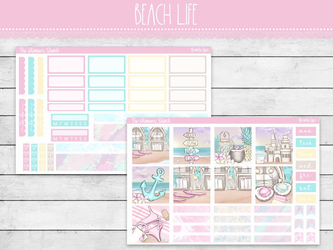 Printable Hobonichi COUSIN Weekly Beach Life Summer Vacation Printable ...