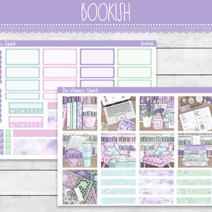 Hobonichi Cousin Weekly para impressão | Bookish | Book Lover Weekly | Adesivos para planejador para impressão | Adesivos para impressão | Biblioteca | Leitura