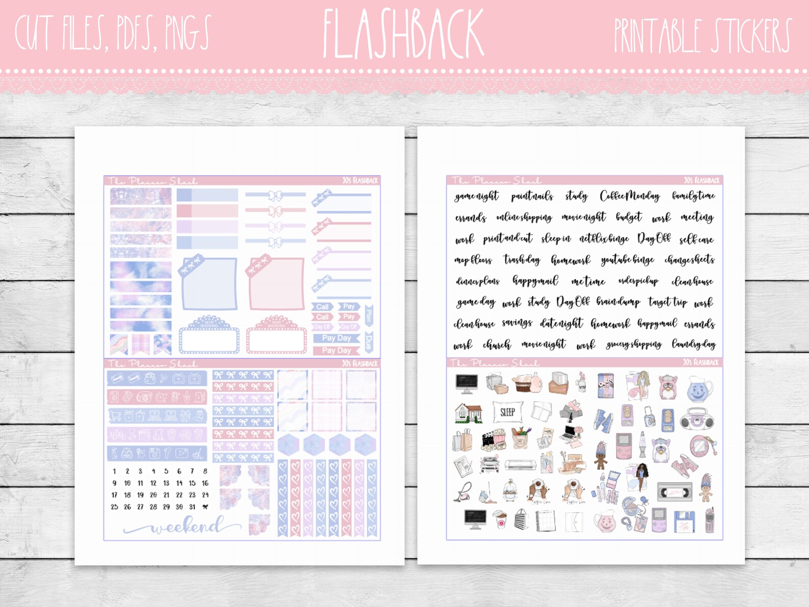 90's Flashback Happy Planner 90s Weekly Printable - Etsy