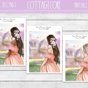 Cottagecore Planner Covers Erin Condren 7x9 Planner Covers Planner Covers Happy Planner Printable Planner Covers Spring image 2