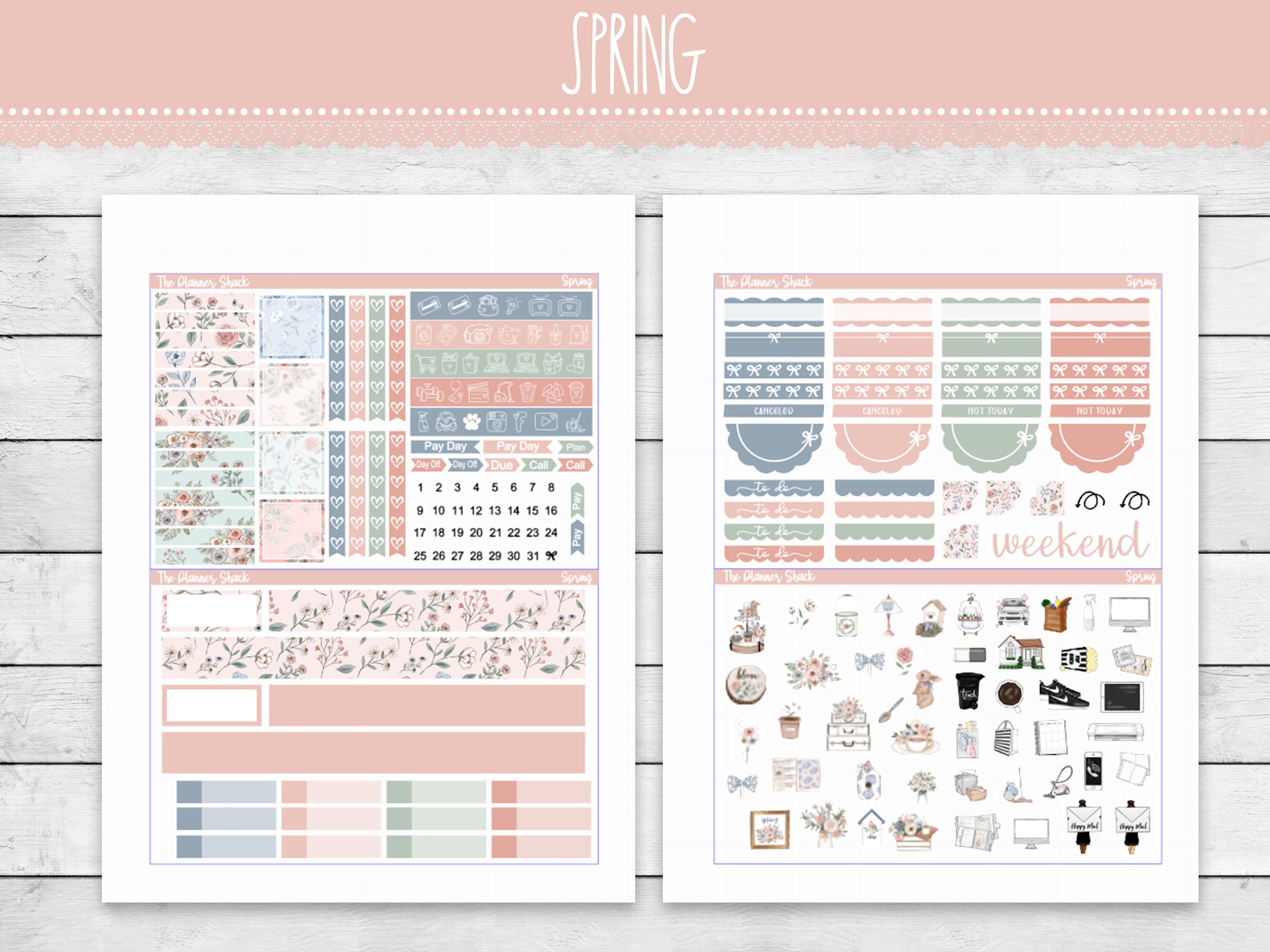 Printable Spring Weekly | Erin Condren | Vertical Weekly | Florals ...