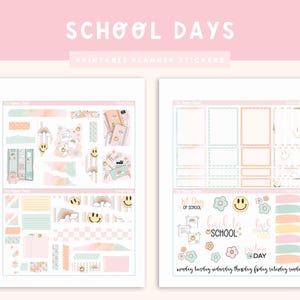 Printable School Days Journaling Weekly | Jouraling Printables | Journaling Stickers | Printable Stickers | Back To School | School Journal image 2