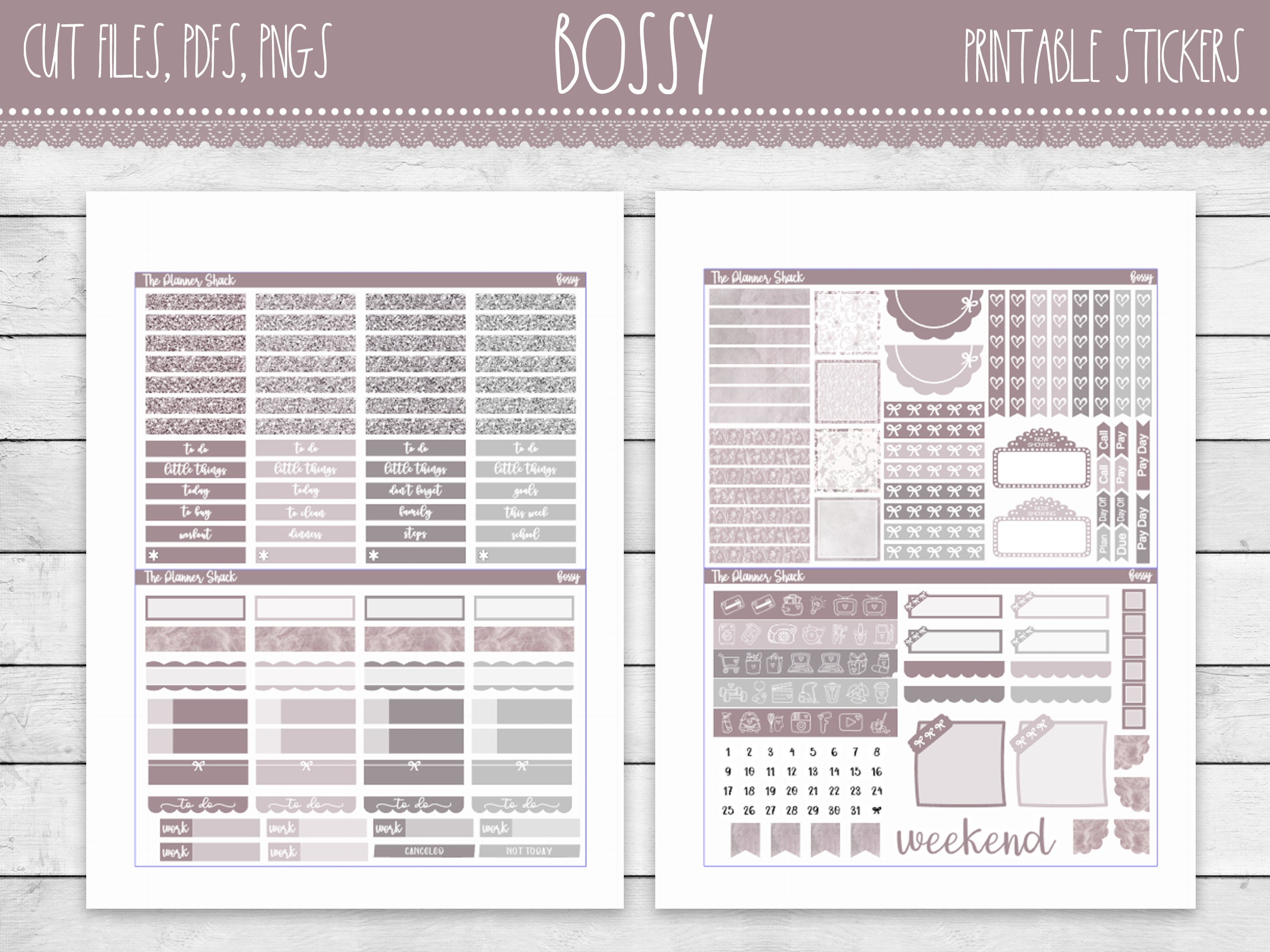 Printable Bossy Weekly Happy Planner Boss Babe Weekly - Etsy