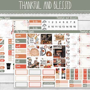 Printable Hobonichi Wochen Wochenübersicht | Dankbar und Selig | Erntedank Wöchentlich | Druckbare Planer Aufkleber | Hobonichi Wochen druckbar