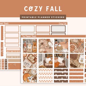 Printable Hobonichi COUSIN Weekly | Cozy Fall | Fall Weekly | Printable Planner Stickers | Printable Sticker | Weekly Printable | Autumn