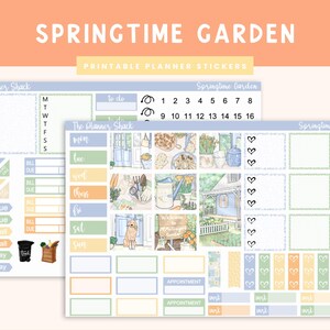 Printable Hobonichi WEEKS Weekly | Springtime Garden | Spring Weekly| Printable Planner Stickers | Hobonichi Weeks Printable | Easter