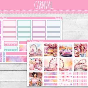Hobonichi Cousin Weekly para impressão | Carnaval | Verão | Adesivos para planejador para impressão | Hobonichi Cousin | Adesivos Hobonichi Cousin | Semanal