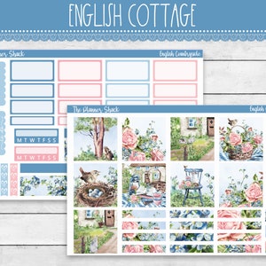 Hobonichi Cousin Weekly para impressão | Campo inglês | Primavera | Adesivos para planejador para impressão | Hobonichi Cousin | Semanal | Verão | Floral