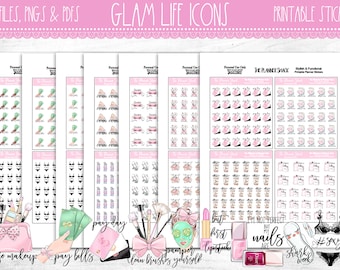 Coffee /& Glam Cheetah Power Positivity Planner Stickers For Your Planner