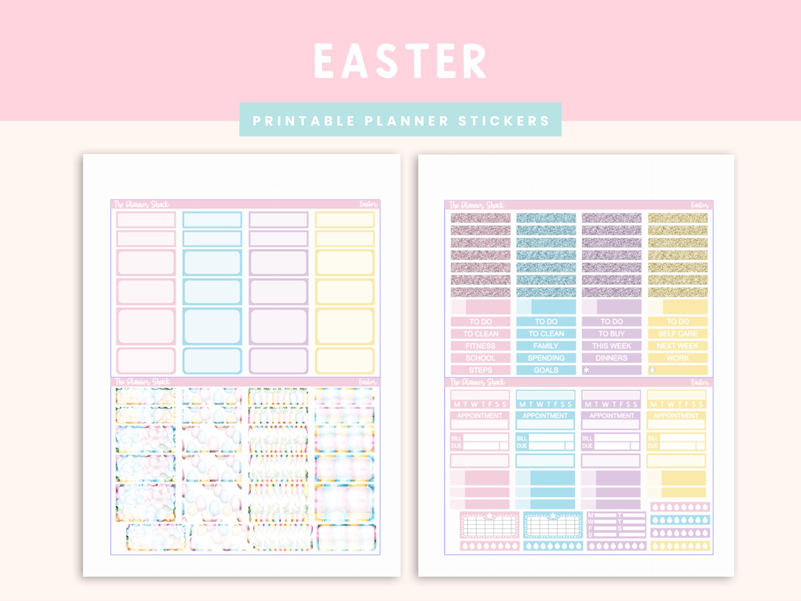 Easter Weekly Program Printable Easter Weekly | Erin Condren | Vertical Weekly | Easter ...