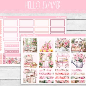 Afdrukbaar wekelijks Hobonichi-neef | Hallo zomer | Zomerweekblad | Afdrukbare plannerstickers | Neef van Hobonichi | Hobonichi-afdrukbare items