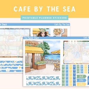 Printable Happy Planner DASHBOARD Weekly | Happy Planner | Cafe By The Sea | Spring | Spring Weekly | Printable Planner Stickers | Cafe