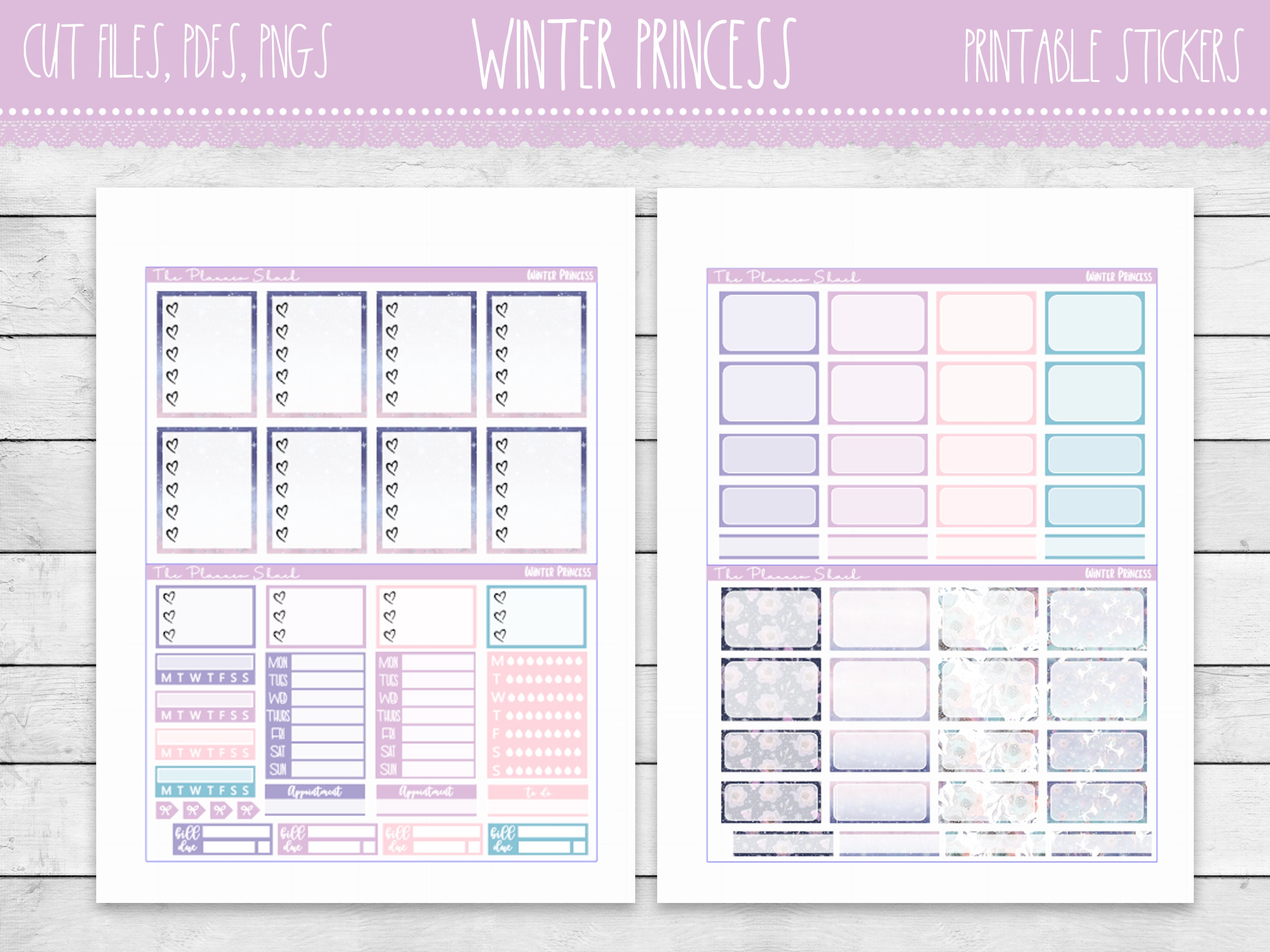 Printable Winter Princess Weekly Erin Condren Winter - Etsy