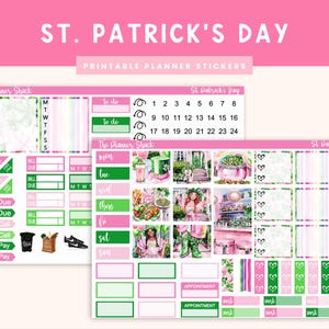 Afdrukbare Hobonichi WEKEN per week | St. Patrick's Day | St. Patrick's Weekly | Afdrukbare plannerstickers | Afdrukbare Hobonichi-weken | Lucky