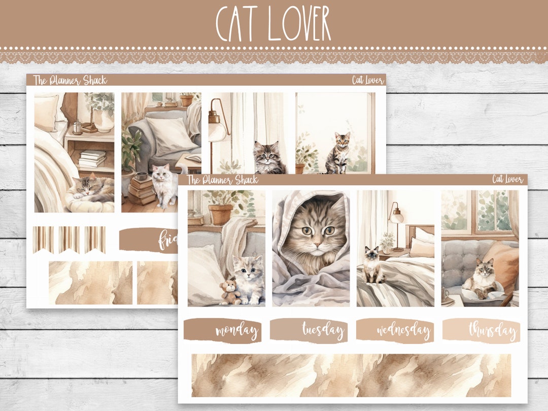 Printable Cat Lover Weekly | Happy Planner | Cat Weekly | Printable ...