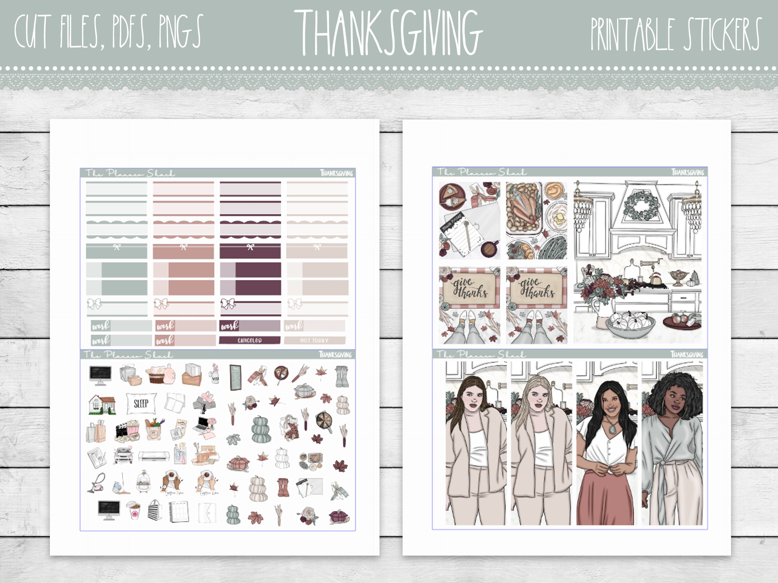 Printable Thanksgiving Weekly Erin Condren Fall Fall - Etsy