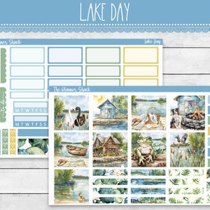 Hobonichi Cousin Weekly para impressão | Lake Day | Summer Weekly | Adesivos para planejador para impressão | Hobonichi Cousin | Hobonichi Printables | Lake