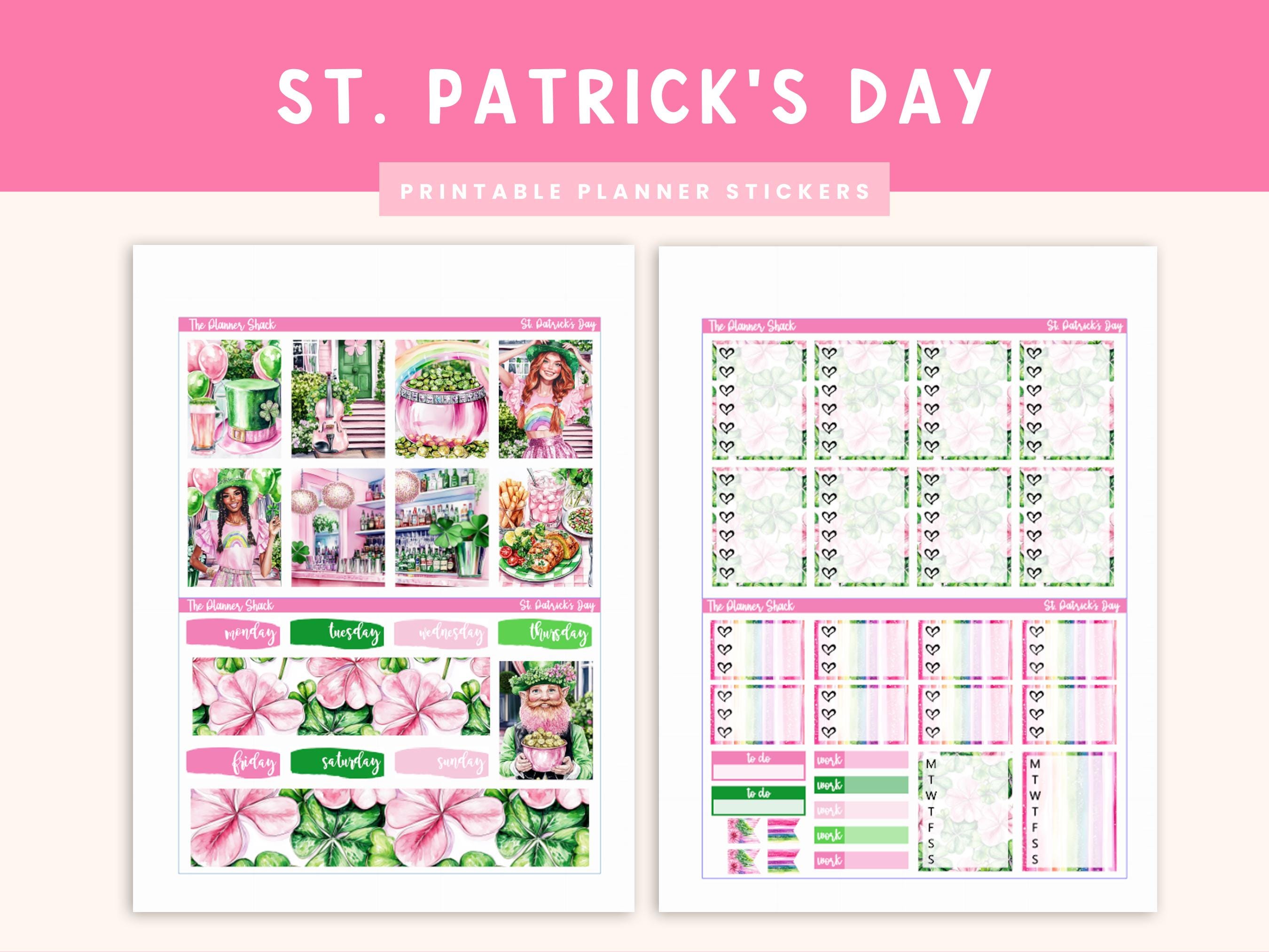 Printable St Patricks Day Weekly | Erin Condren | Vertical Weekly | St ...