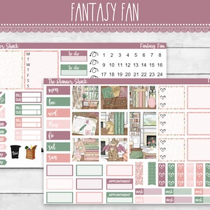 Printable Hobonichi WEEKS Weekly | Fantasy Fan | Book Lover Weekly | Printable Planner Stickers | Hobonichi Weeks Printable | Weekly | Books