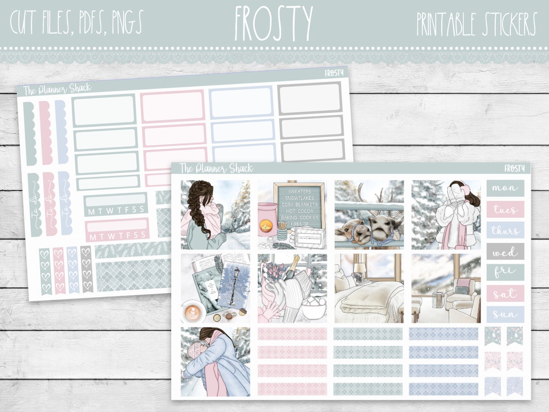 Printable Hobonichi COUSIN Weekly Frosty Winter Weekly Printable ...