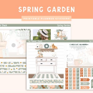 Printable Happy Planner DASHBOARD Weekly | Happy Planner | Spring Garden | Spring Weekly | Printable Planner Stickers | Easter | Easter Week